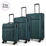 Rock Tokyo Softshell Suitcase 3pc set in Green Rock Tokyo Softshell Suitcase 3pc set in Green