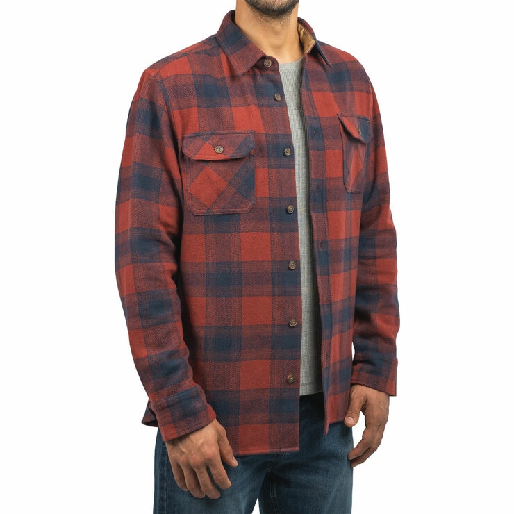 Jachs Mens Flannel Shirt & Thermal 2 Pack in Red