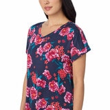 Carole Hochman 3 Piece Pyjama Set In Navy Floral
