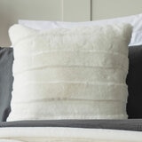 Belledorm Alaska Faux Fur Cushion in White, 50 x 50 cm