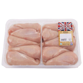 British Chicken Breast Fillets, Variable Weight: 1kg - 3kg