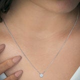 0.30ctw Round Brilliant Cut Diamond Solitaire Pendant, 14ct White Gold 0.30ctw Round Brilliant Cut Diamond Solitaire Pendant, 14ct White Gold