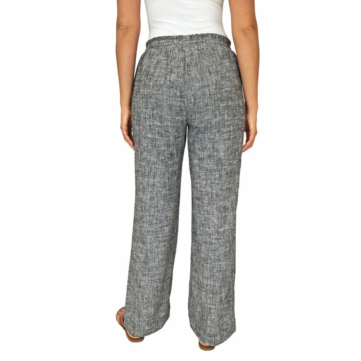 Briggs Ladies Linen Pant in Grey