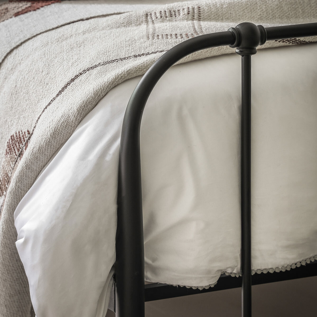 Gallery Loughton Black Metal Bed Frame, Single