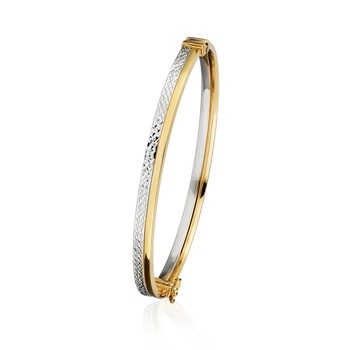 14ct Two Tone Gold Bangle