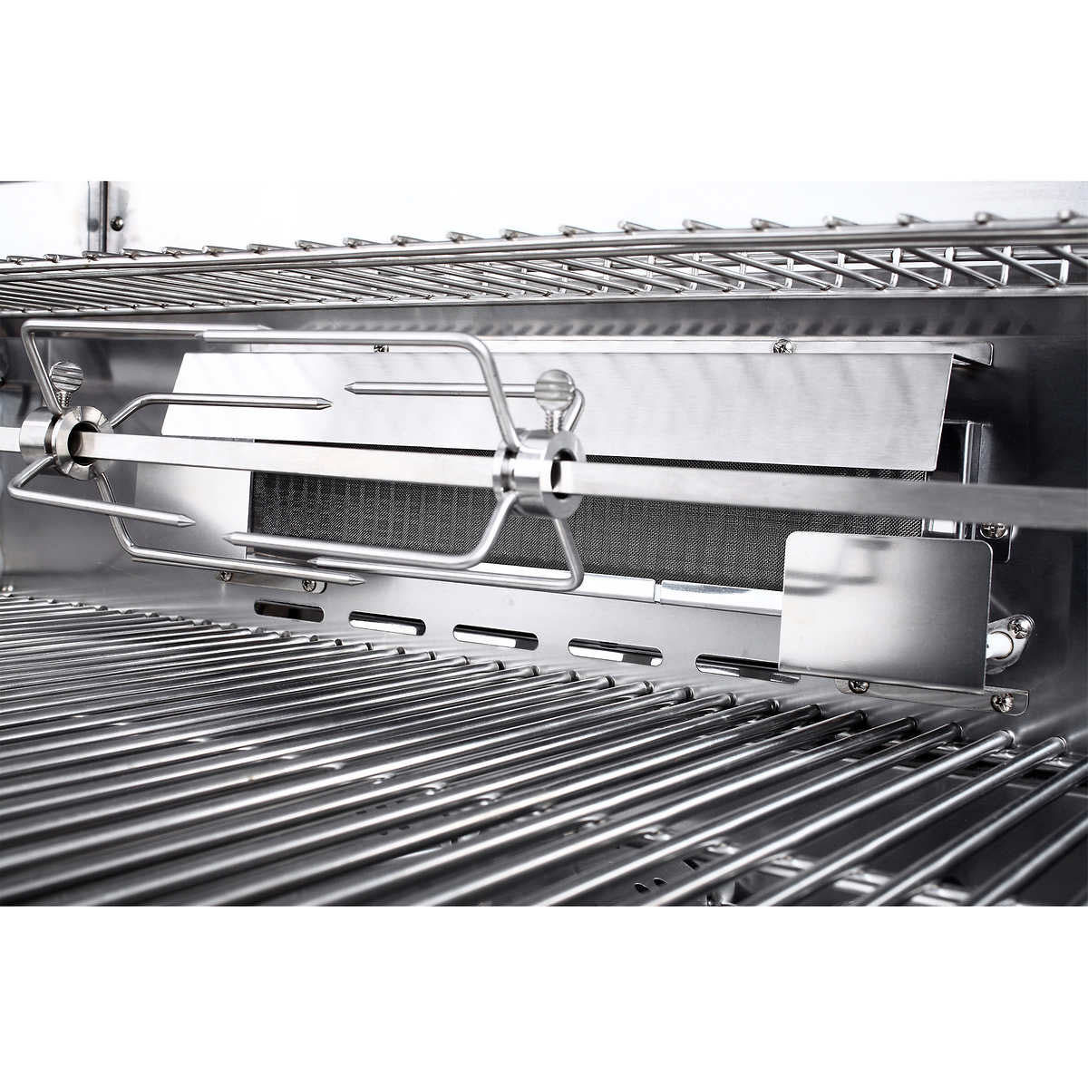 Rotisserie online burner grill