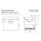Tavistock Curve 600mm Wall Mounted Vanity Unit in 3 Colours