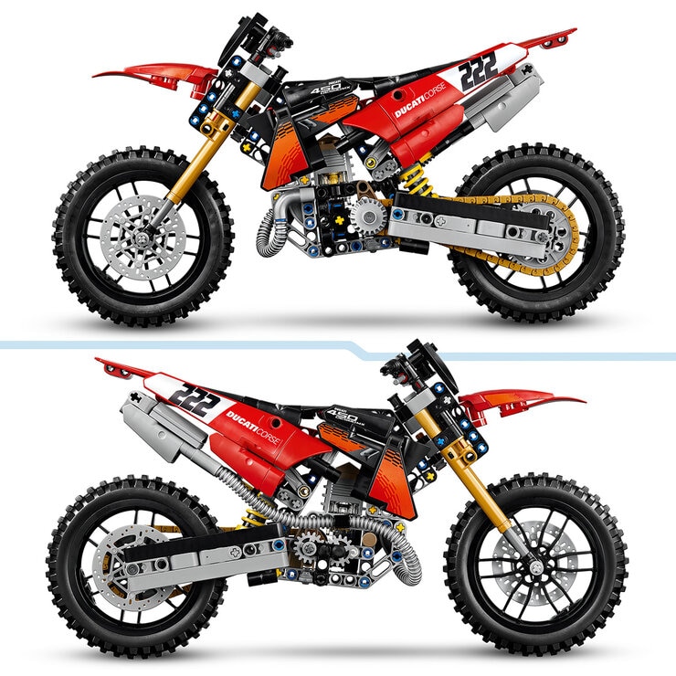 LEGO Technic Ducati Desmo450 MX Factory Motorcycle - Model 42238 (10+ Years) LEGO Technic Ducati Desmo450 MX Factory Motorcycle - Model 42238 (10+ Years)