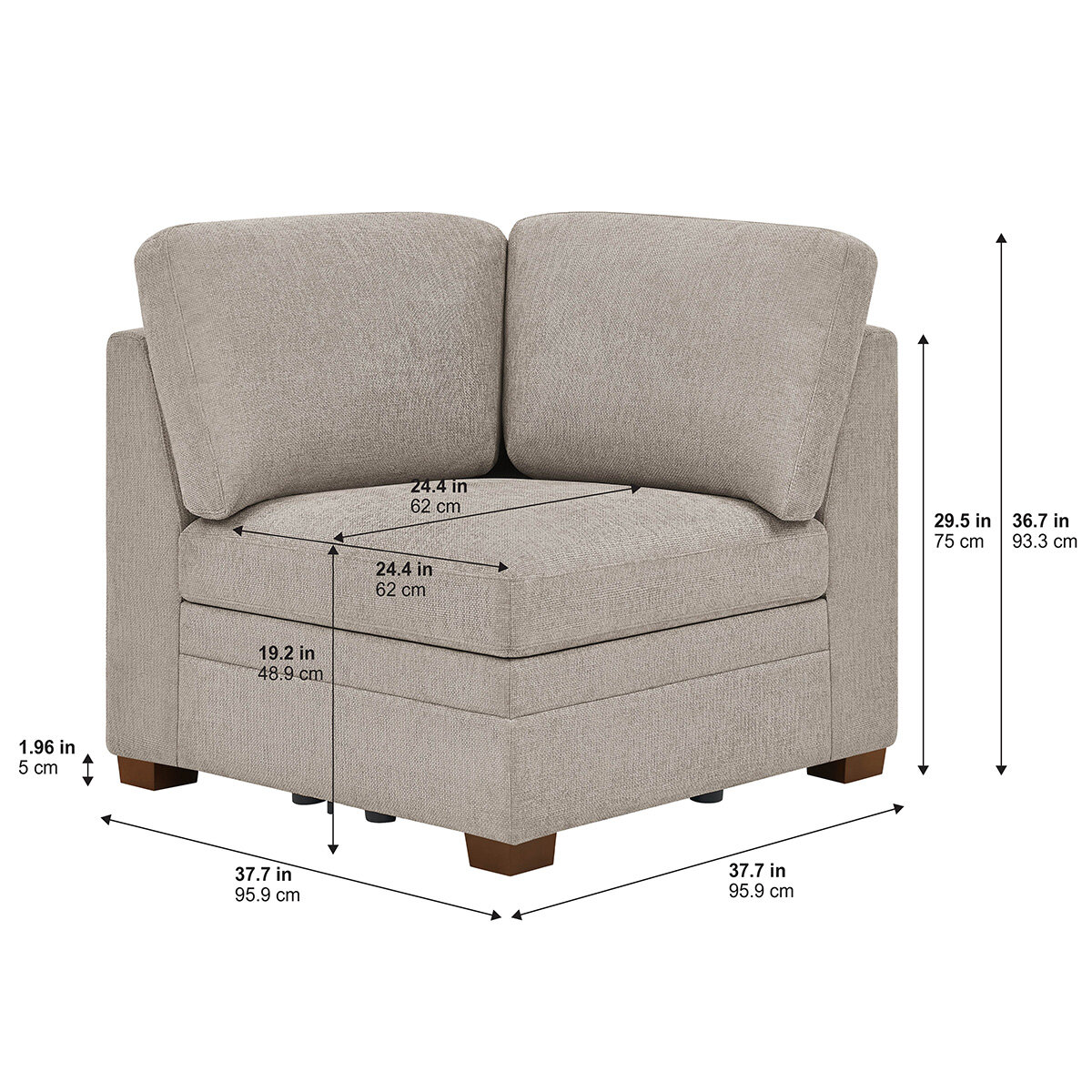 Tisdale Corner Piece _Dimensions
