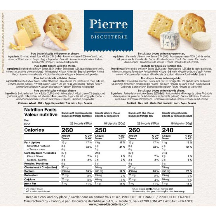 Pierre Biscuiterie, Cheese Sables Party Assortment 600g
