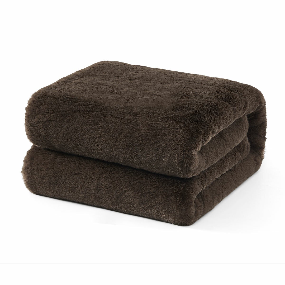 Mon Chateau Brown Faux Fur Throw, 152 x 177 cm