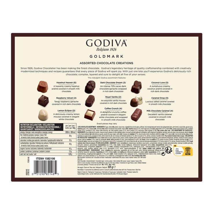 Godiva Assorted Box Chocolates, 325g Godiva Assorted Box Chocolates, 325g