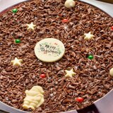 The Gourmet Chocolate Pizza Company - Personalised Merry Christmas Pizza, 10 Inches