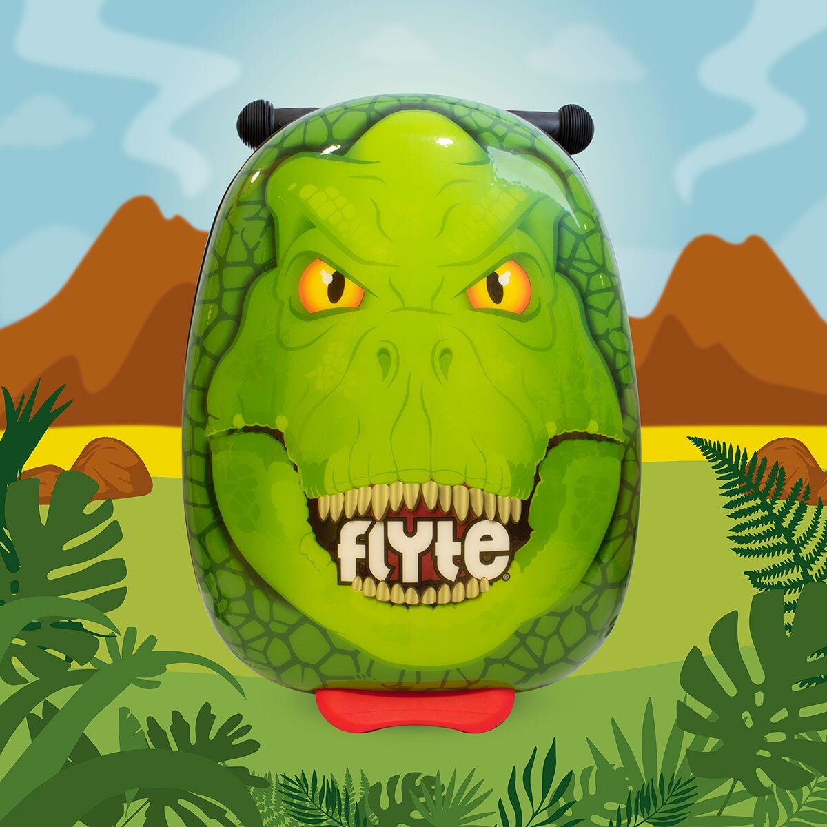 Zinc Flyte Midi 18" Scooter Suitcase, Darwin the Dinosaur