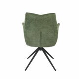 Indus Valley Capri Ceramic Extending Dining Table + 6 Green Chairs, Seats 6-8