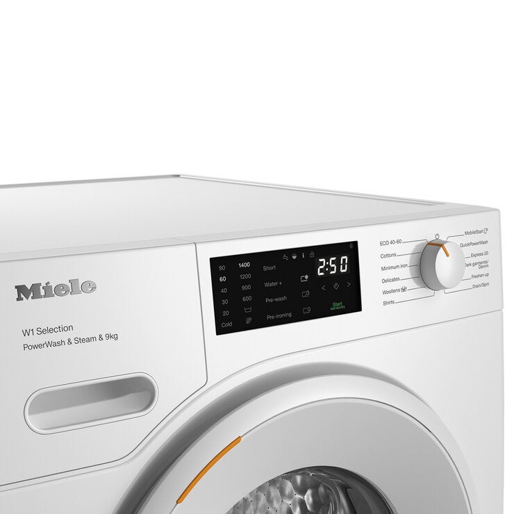 Miele WSD383 WCS, 9kg Washing Machine, A Rated in White Miele WSD383 WCS, 9kg Washing Machine, A Rated in White
