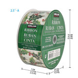 Buy Kirkland Signature Wire Edge Ribbon Traditional Red / Green Packaging Dimensions Image at Costco.co.uk