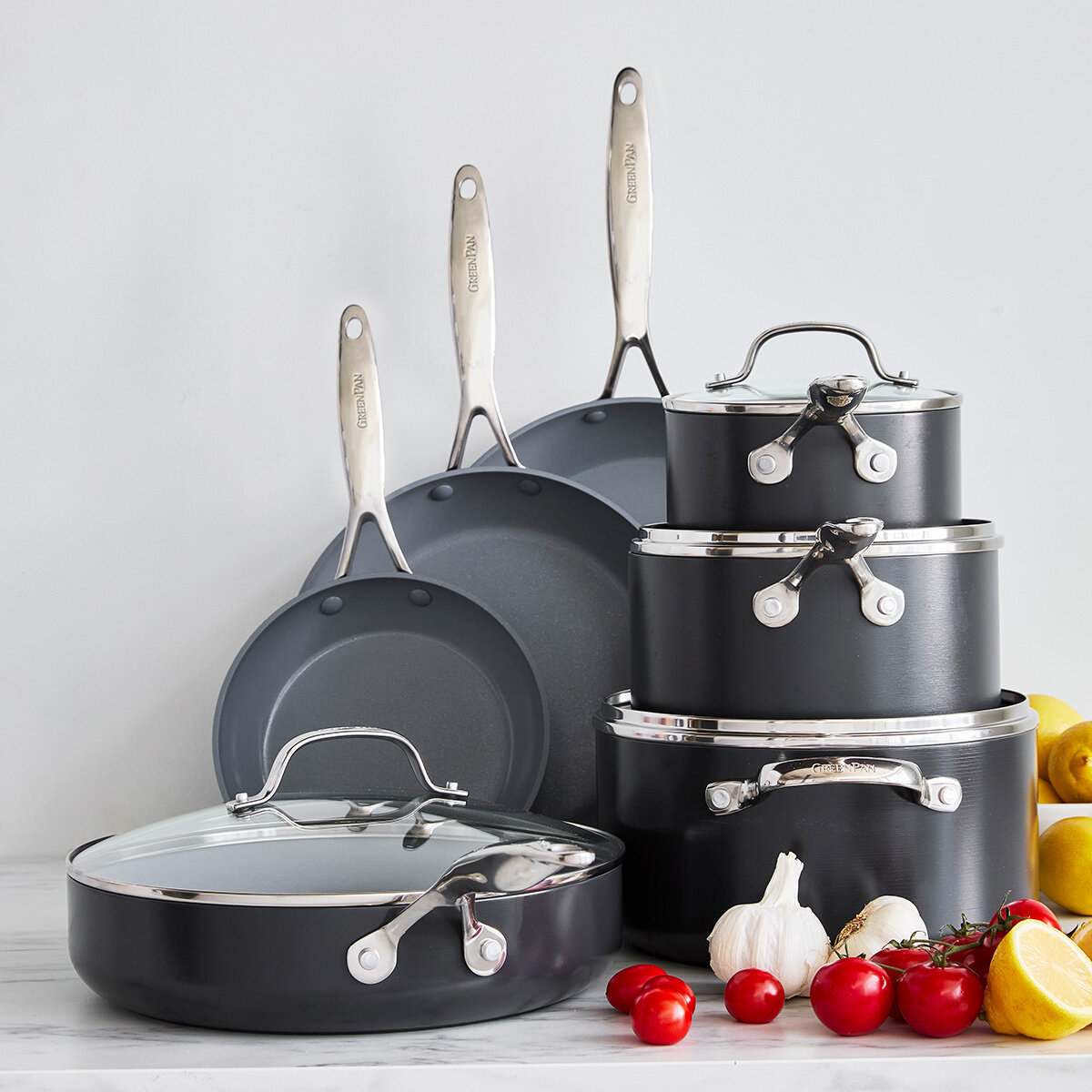 Greenpan Valencia Ceramic Cookware Set 11 Piece Costco UK