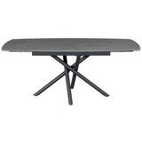 Indus Valley Skylar Ceramic Extending Dining Table + 6 Grey Chairs, Seats 6-8