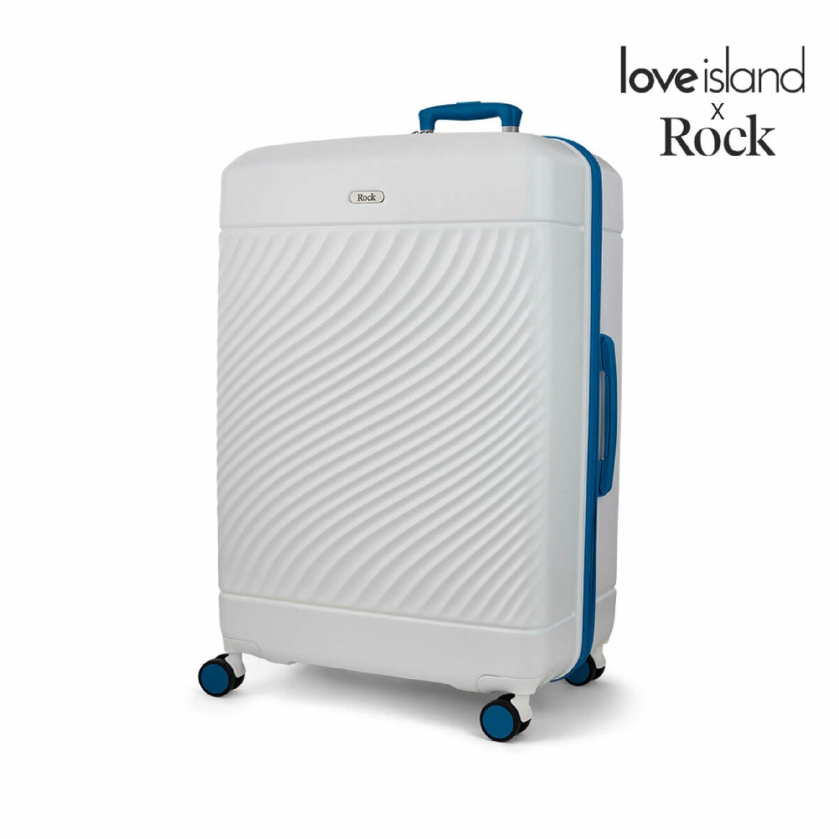 ROCK Love Island Large Suitcase White / Blue