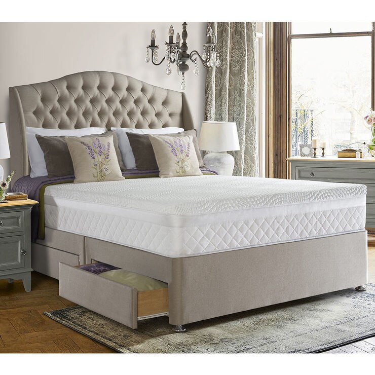 Sealy Richmond Fawn Fabric Full Height Headboard, King Size Costco UK