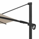 Mirador 11ft (3.3m) Round Cantilever Umbrella with Rolling Base in Beige (non-LED)