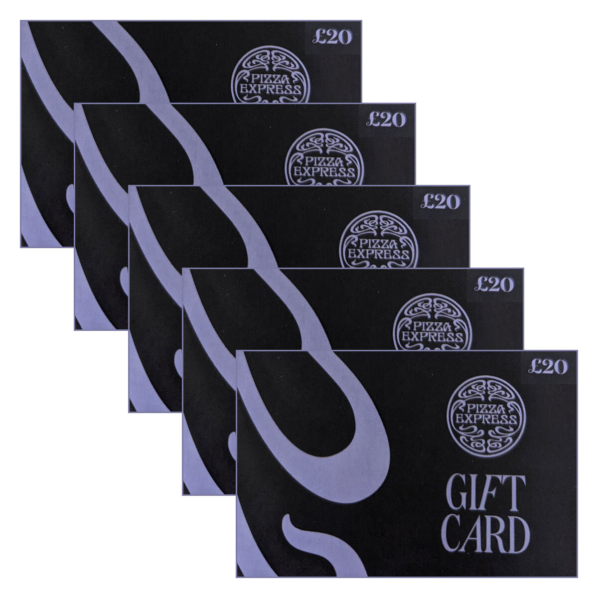 £100 Pizza Express Gift Cards Multipack (5 x £20)