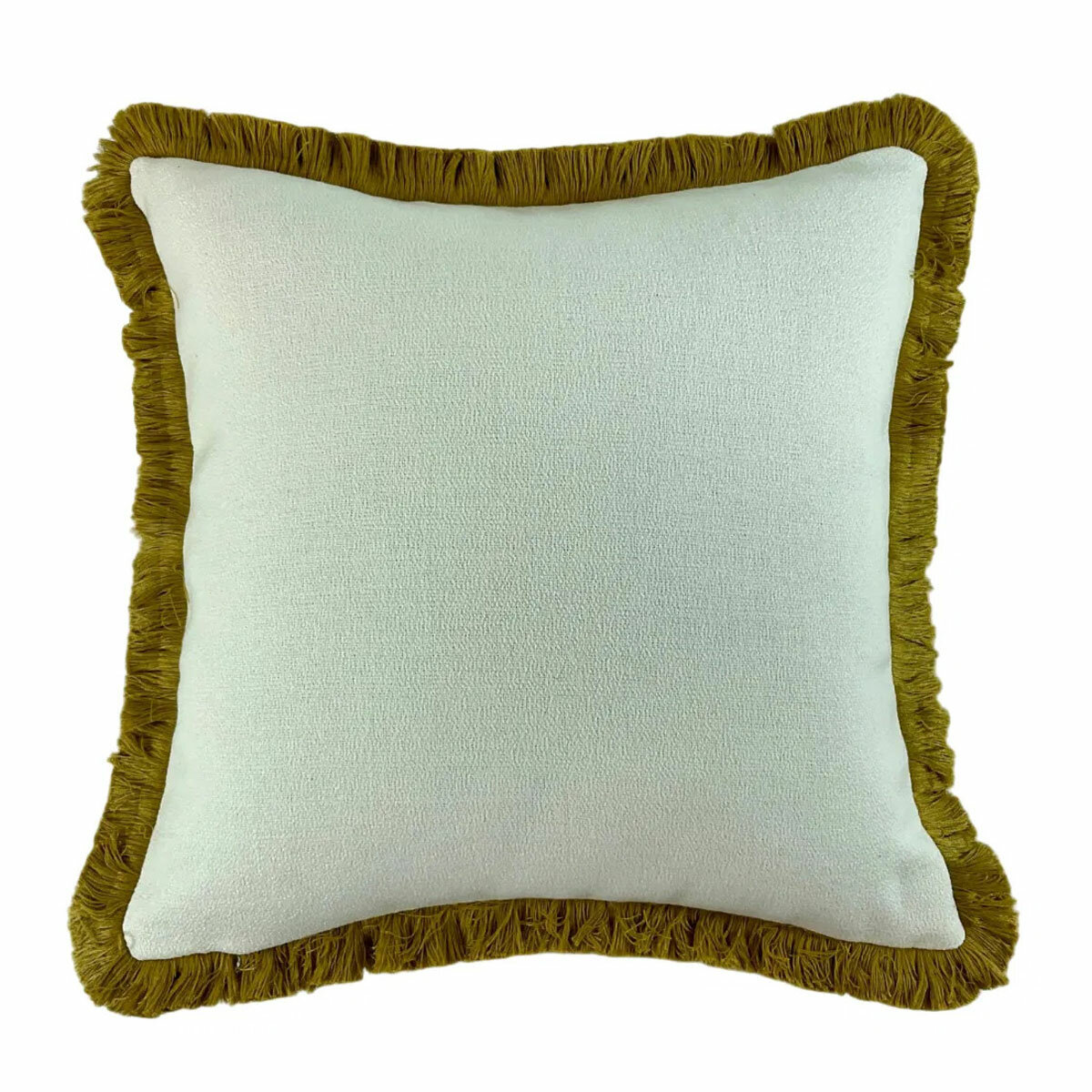 Malini Hugo Fringed Feather Fill Cushion in 2 Colours, 56 x 56 cm