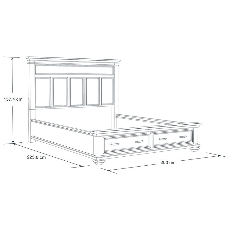 Northridge Conner Super King Size Storage Bed Frame Costco UK
