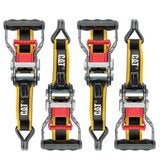 Cat 4-Piece 1.5" X 16' Ratchet Tie Down Set – 1000/3000 Lb – Yellow 980076E
