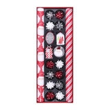 120 sq ft Luxury Gift Wrap Ensemble Pack with 12 Tags & 12 Bows in Red, Silver & White