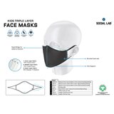 Social Lab Triple Layer Reusable Girl's Face Masks, 4 Pack