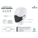 Social Lab Triple Layer Reusable Kid's Face Masks, 4 Pack