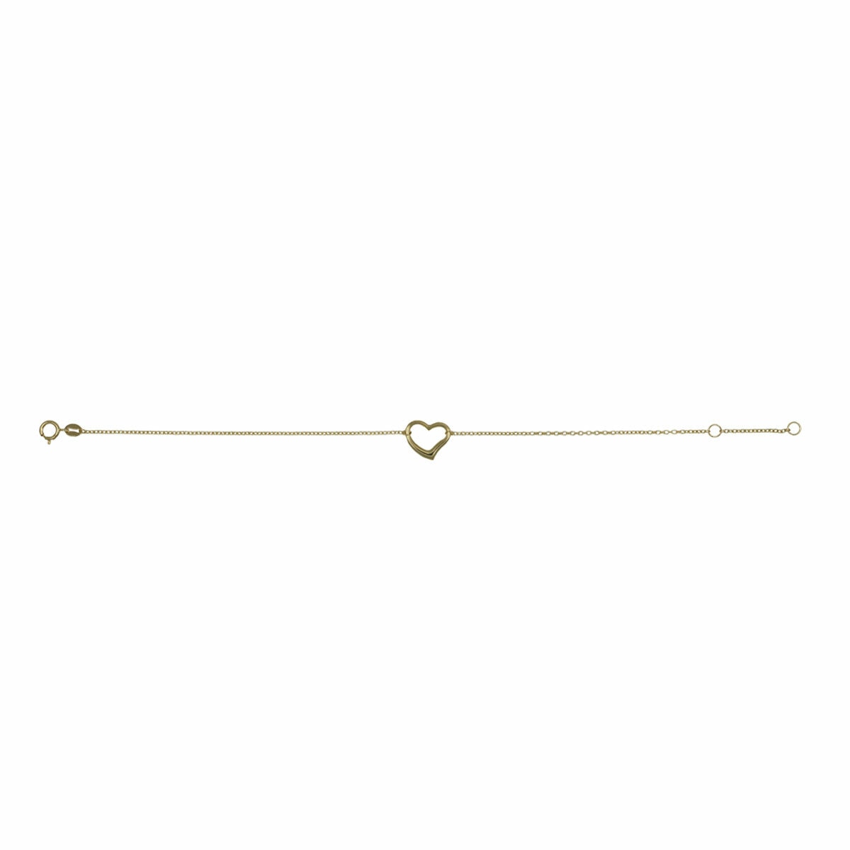 14ct Yellow Gold Heart Shaped Bracelet 14ct Yellow Gold Heart Shaped Bracelet