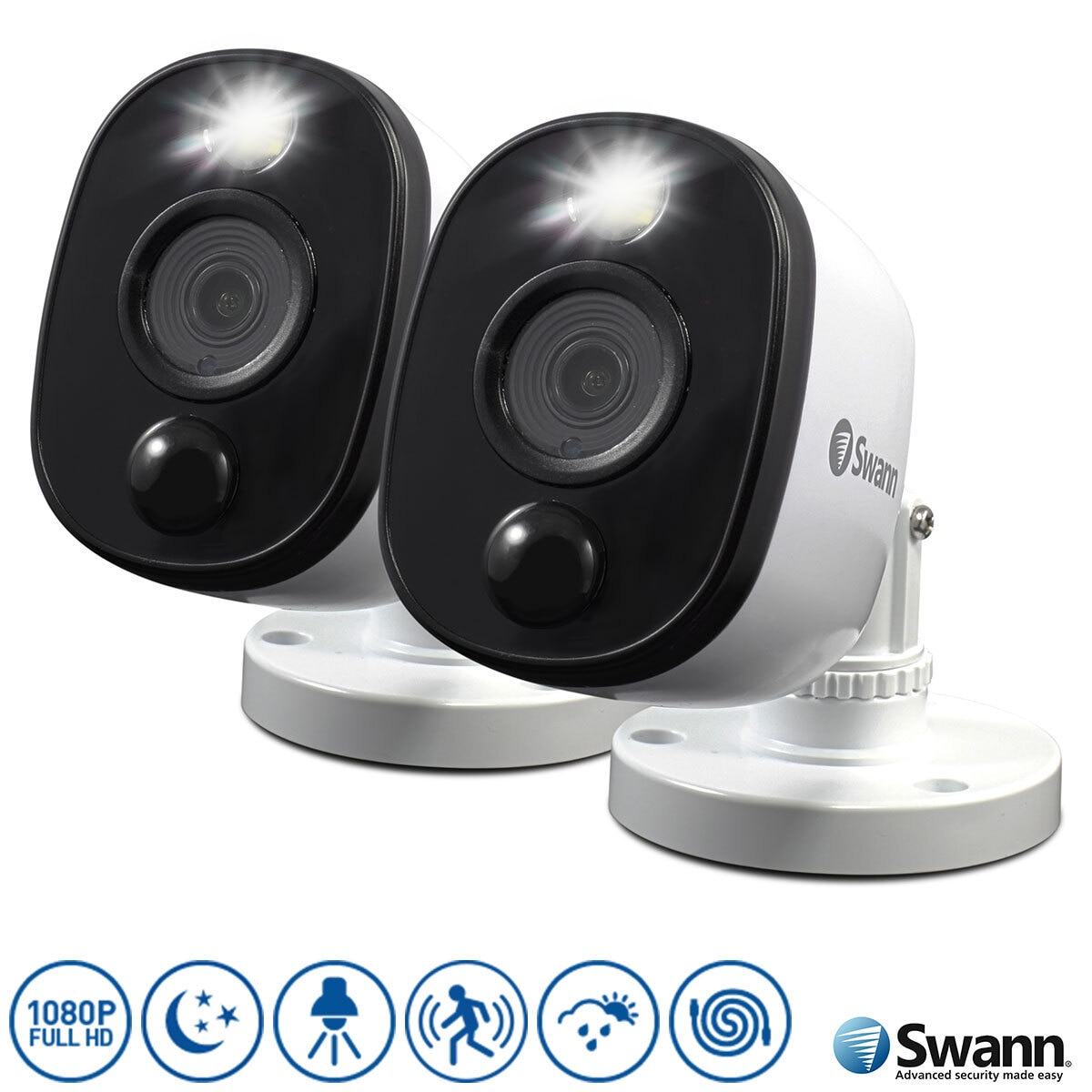 Swann 1080p Thermal Sensing Sensor Warning Light Bullet S...