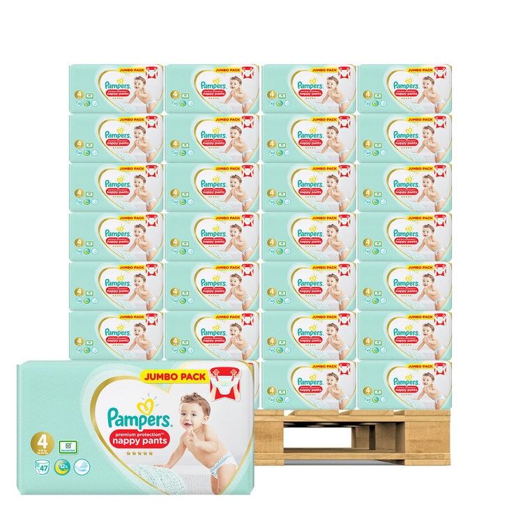 Pampers Premium Protection Nappy Pants Size 4, 48 x 94 Jumbo Packs