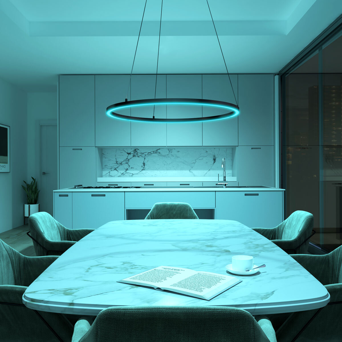 Artika Novato RGBW 28" 240V Pendant in Black