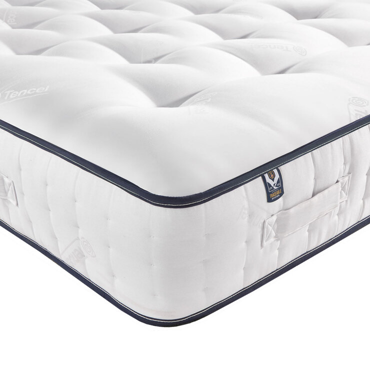 Silentnight British Wool 2400 Pocket Mattress & Sandstone Full Ottoman Divan in 3 Sizes