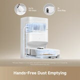 Lifestyle image showing hands free dust emptying Lifestyle image showing hands free dust emptying