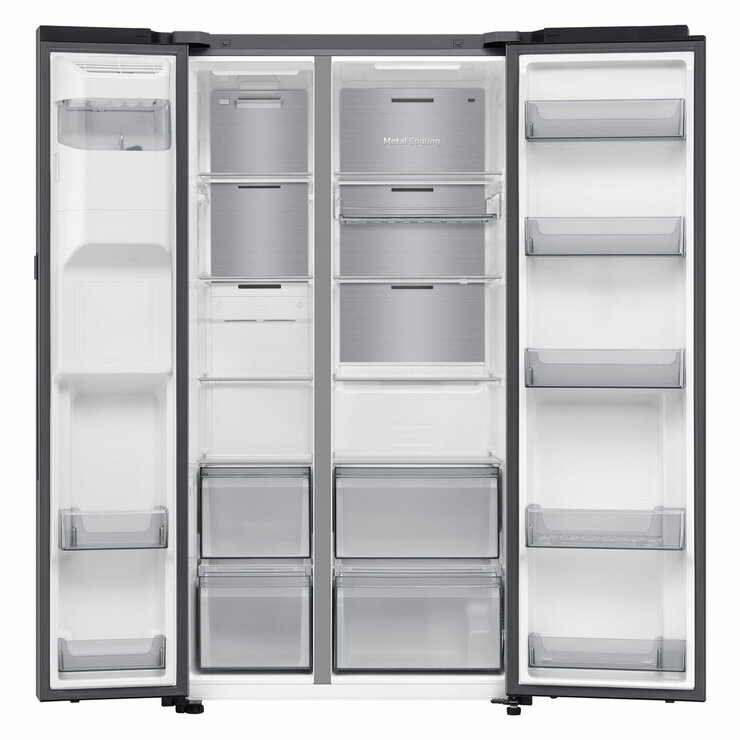 Samsung Series 9 RS90F64EDTEU Side by Side Fridge Freezer, D Rated in Silver