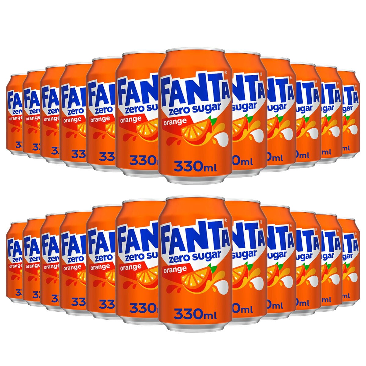 Fanta Orange Zero Sugar, 24 x 330ml