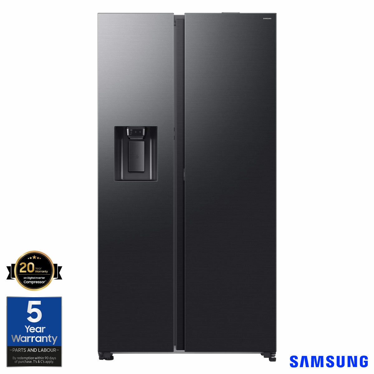 Samsung Bespoke RS80F66KBFEU Side by Side Fridge Freezer, B Rated in Black Samsung Bespoke RS80F66KBFEU Side by Side Fridge Freezer, B Rated in Black