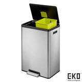 EKO Ecocasa II Recycling Bin 20L+20L in Brushed Steel