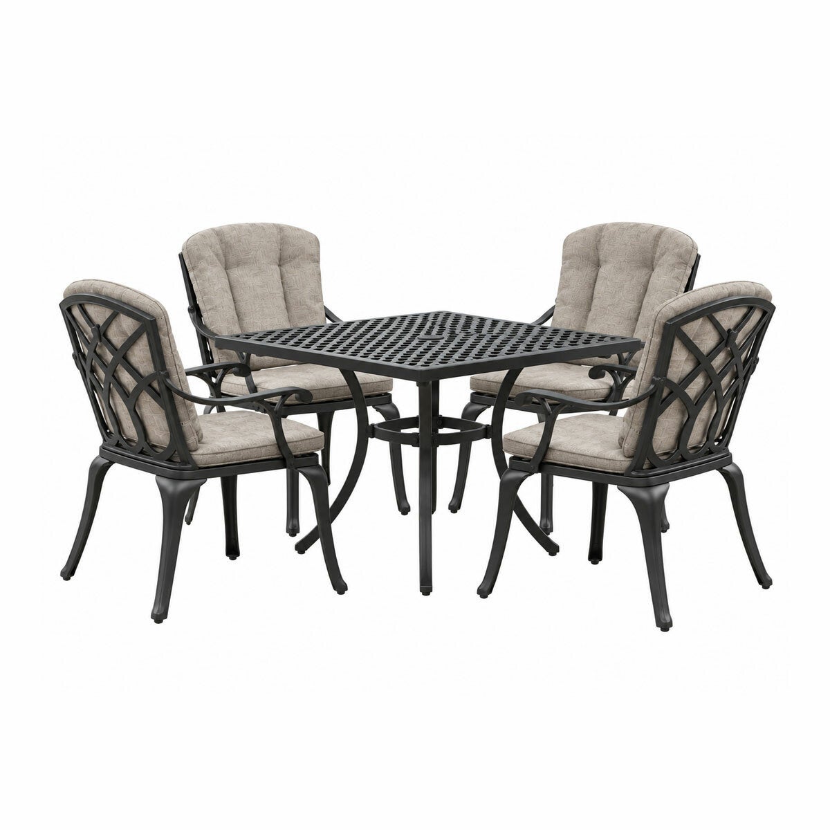 Bramblecrest Milan 5 Piece Dining Set in Black Bramblecrest Milan 5 Piece Dining Set in Black