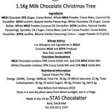 Belgian Chocolate Christmas Tree, 1.5kg