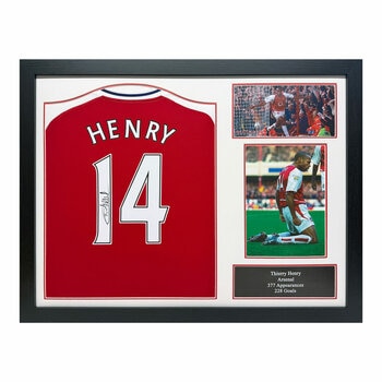 Thierry Henry Signed Framed Arsenal Football Shirt