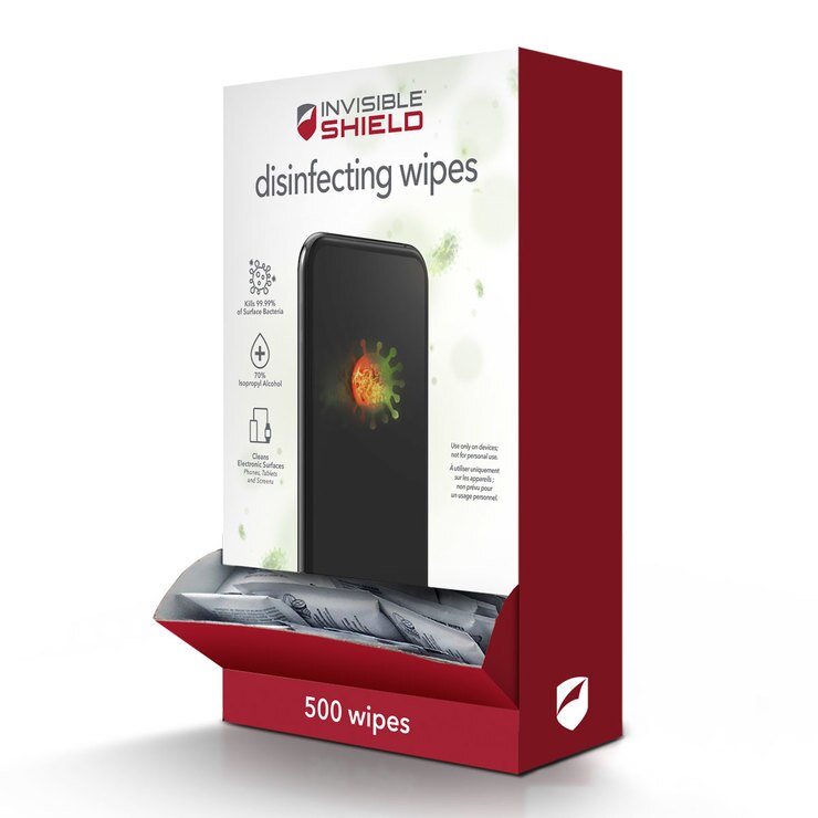 InvisibleShield Disinfecting Wipes for Electronic Devices, 500 Wipes