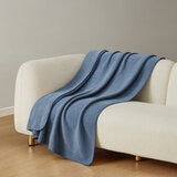 Casual Living Soft Chenille Dark Blue Throw, 127 x 178 cm
