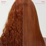 Before and after image of model's hair Before and after image of model's hair