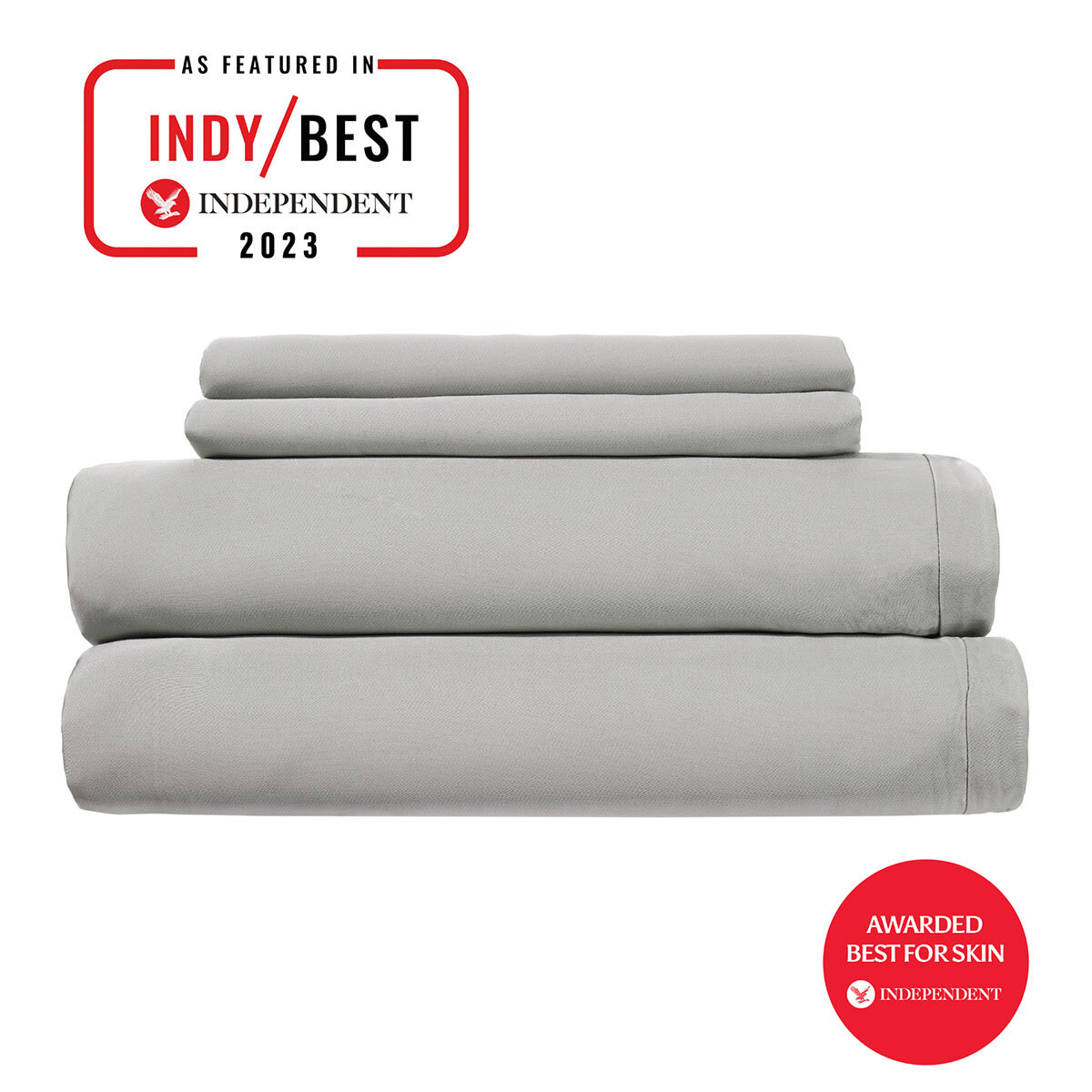 Luff 700 Thread Count 100% Organic Bamboo Deep Fitted Grey Sheet, in 4 Sizes